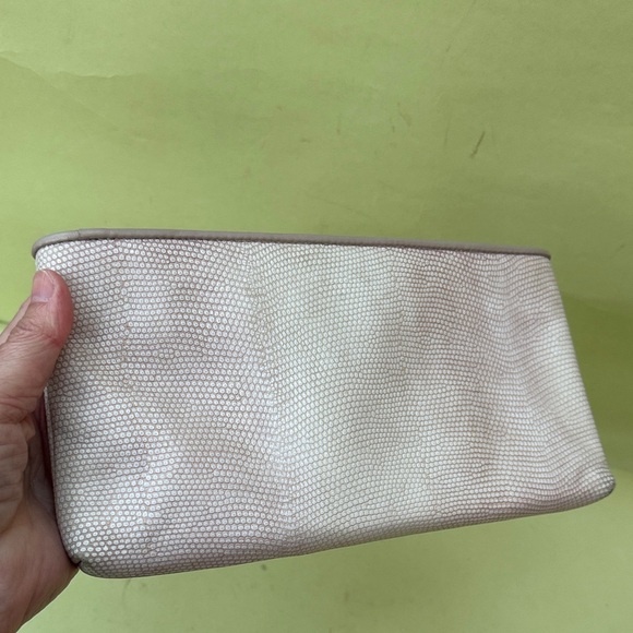 Coach Light Lavender/Purple Textured Leather Pouch with Zipper Closer